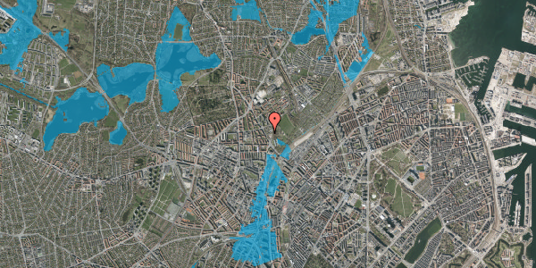 Oversvømmelsesrisiko fra vandløb på Tagensvej 188, st. , 2400 København NV