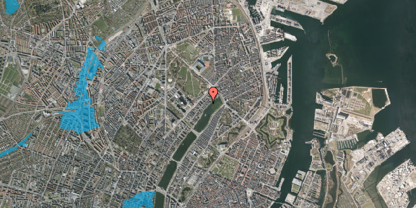 Oversvømmelsesrisiko fra vandløb på Kroghsgade 1, 4. th, 2100 København Ø