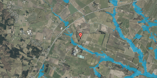 Oversvømmelsesrisiko fra vandløb på Lyngdrupvej 24, 9310 Vodskov