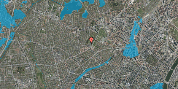 Oversvømmelsesrisiko fra vandløb på Ringholmvej 32, 2700 Brønshøj