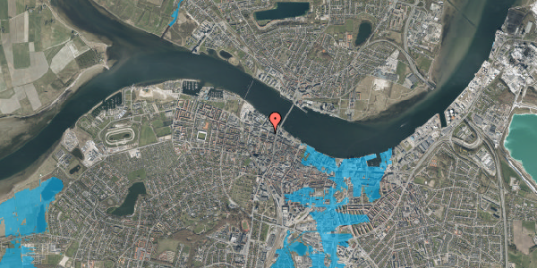 Oversvømmelsesrisiko fra vandløb på Vendelbogade 13, 9000 Aalborg