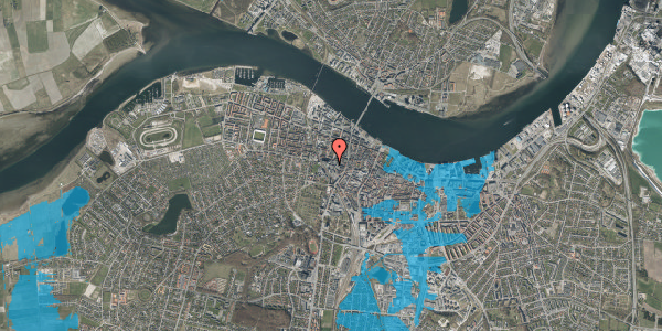 Oversvømmelsesrisiko fra vandløb på Ladegårdsgade 18, 9000 Aalborg