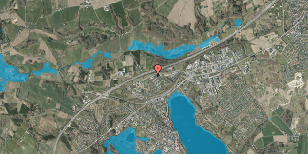 Oversvømmelsesrisiko fra vandløb på Kongefolden 14, 8660 Skanderborg