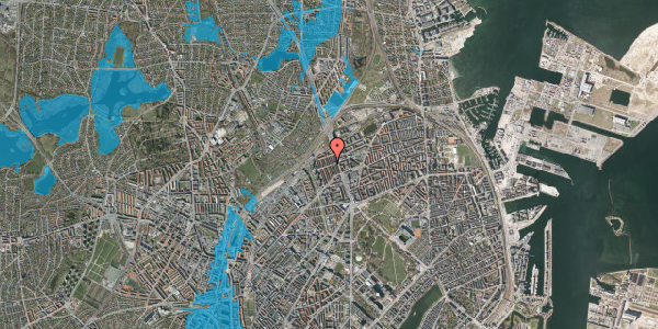 Oversvømmelsesrisiko fra vandløb på Engelstedsgade 39, 2100 København Ø