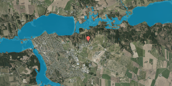 Oversvømmelsesrisiko fra vandløb på Kildebjerg Skovvej 43, 8680 Ry