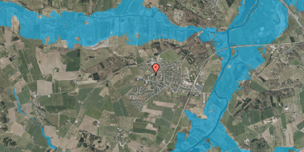 Oversvømmelsesrisiko fra vandløb på Trejgaardsvej 14, 8870 Langå