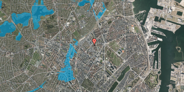 Oversvømmelsesrisiko fra vandløb på Annekegade 4, 2100 København Ø