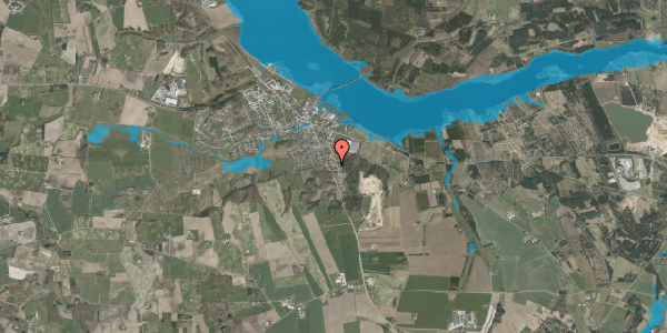 Oversvømmelsesrisiko fra vandløb på Rugvænget 46, 8643 Ans By