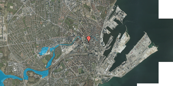Oversvømmelsesrisiko fra vandløb på Vester Allé 8A, 1. 12, 8000 Aarhus C