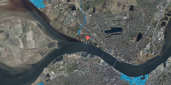 Oversvømmelsesrisiko fra vandløb på Lindholm Brygge 35, 4. 39, 9400 Nørresundby