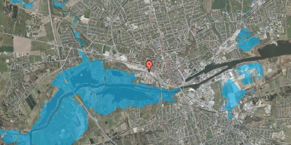 Oversvømmelsesrisiko fra vandløb på Hvidemøllevej 13, 8920 Randers NV