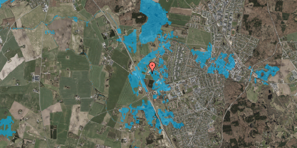 Oversvømmelsesrisiko fra vandløb på Møllemosevej 5, 3450 Allerød