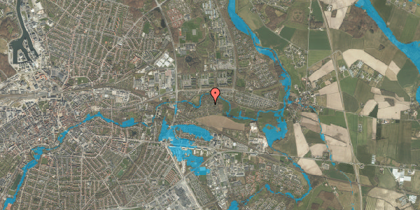 Oversvømmelsesrisiko fra vandløb på Søndergårds Haver Havekoloni 196, 5220 Odense SØ