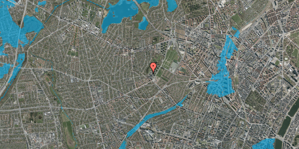 Oversvømmelsesrisiko fra vandløb på Ringholmvej 38, 2700 Brønshøj