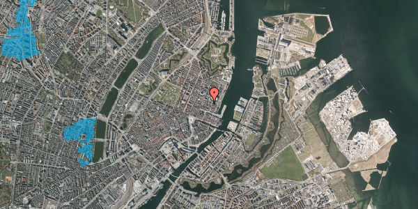 Oversvømmelsesrisiko fra vandløb på Amaliegade 13B, 1256 København K