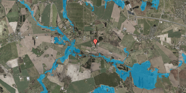 Oversvømmelsesrisiko fra vandløb på Nybøllevej 61C, 2765 Smørum