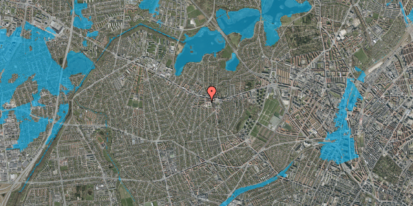 Oversvømmelsesrisiko fra vandløb på Klintholmvej 7, 2700 Brønshøj