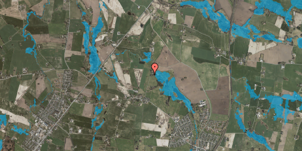 Oversvømmelsesrisiko fra vandløb på Birkevadsvej 12, 4130 Viby Sjælland