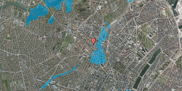Oversvømmelsesrisiko fra vandløb på Glentevej 60, 3. th, 2400 København NV