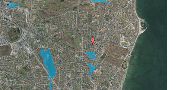 Oversvømmelsesrisiko fra vandløb på Prinsesse Alexandrines Alle 14, 2920 Charlottenlund