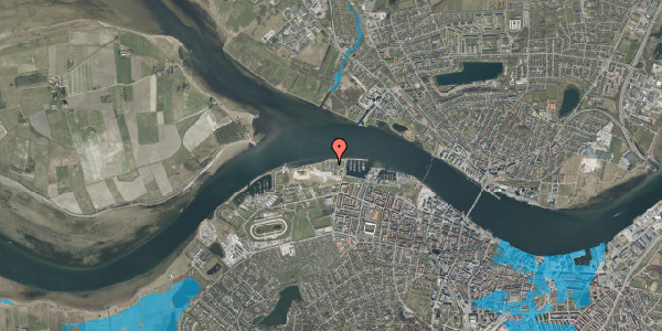 Oversvømmelsesrisiko fra vandløb på Fjordbyen 82, 9000 Aalborg