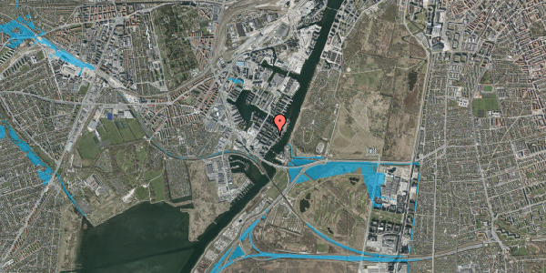 Oversvømmelsesrisiko fra vandløb på Kenny Drews Vej 95, 2. th, 2450 København SV