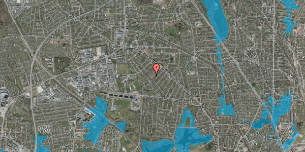 Oversvømmelsesrisiko fra vandløb på Marienborg Alle 64B, 2860 Søborg