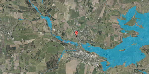 Oversvømmelsesrisiko fra vandløb på Krovænget 7, 7160 Tørring