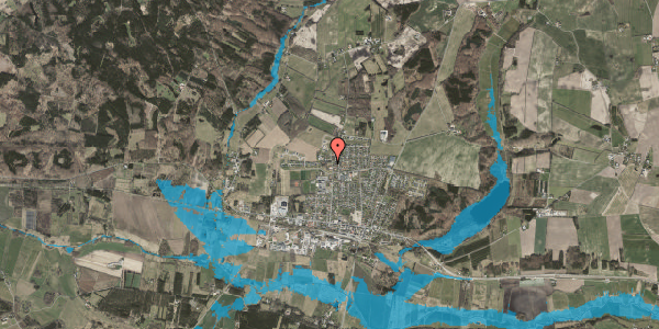 Oversvømmelsesrisiko fra vandløb på Marienhoffvej 19B, 8550 Ryomgård