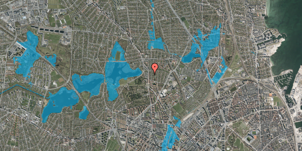 Oversvømmelsesrisiko fra vandløb på Henriksvej 11, st. , 2400 København NV