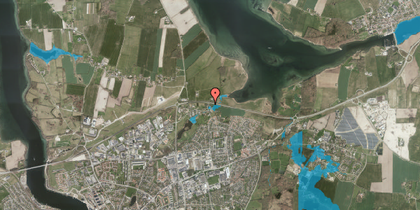Oversvømmelsesrisiko fra vandløb på Ulkebøldam 77, 6400 Sønderborg