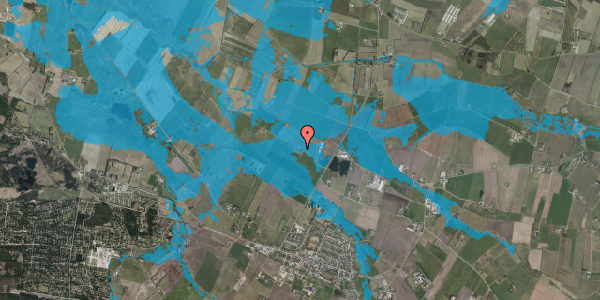 Oversvømmelsesrisiko fra vandløb på Tarmvej 280, 6830 Nørre Nebel