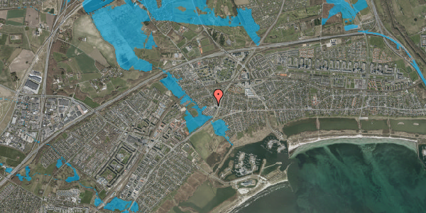 Oversvømmelsesrisiko fra vandløb på Strandhaven 6, 2665 Vallensbæk Strand