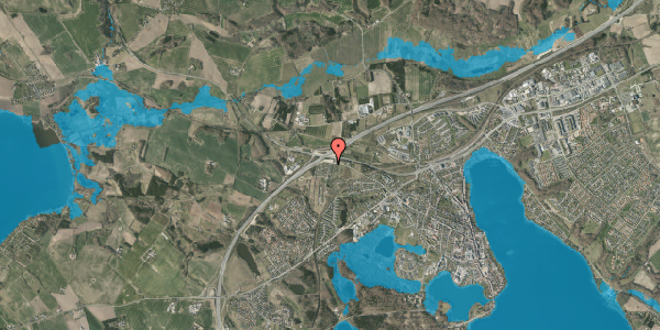 Oversvømmelsesrisiko fra vandløb på Ryhavegårdsvej 30, 8660 Skanderborg