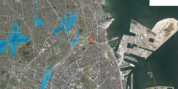 Oversvømmelsesrisiko fra vandløb på Bellmansgade 23, 2100 København Ø