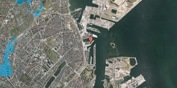Oversvømmelsesrisiko fra vandløb på Marmorvej 47, 2. th, 2100 København Ø