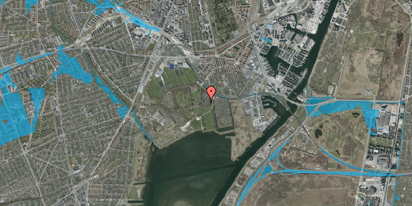 Oversvømmelsesrisiko fra vandløb på Hf. Kalvebod 103, 2450 København SV