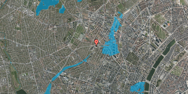 Oversvømmelsesrisiko fra vandløb på Rabarbervej 2, st. 15, 2400 København NV
