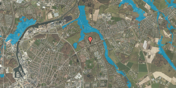 Oversvømmelsesrisiko fra vandløb på Martins Minde Havekoloni 229, 5240 Odense NØ