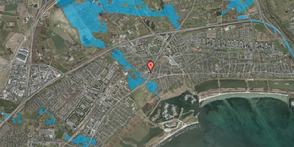 Oversvømmelsesrisiko fra vandløb på Strandhaven 7, 2665 Vallensbæk Strand
