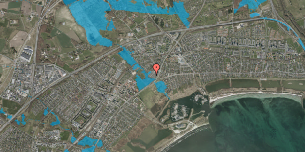 Oversvømmelsesrisiko fra vandløb på Strandhaven 95, 2665 Vallensbæk Strand