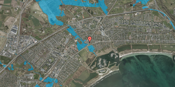 Oversvømmelsesrisiko fra vandløb på Strandhaven 121, 2665 Vallensbæk Strand
