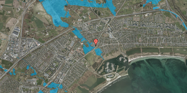 Oversvømmelsesrisiko fra vandløb på Strandhaven 147, 2665 Vallensbæk Strand