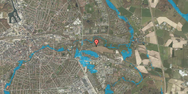 Oversvømmelsesrisiko fra vandløb på Søndergårds Haver Havekoloni 16, 5220 Odense SØ