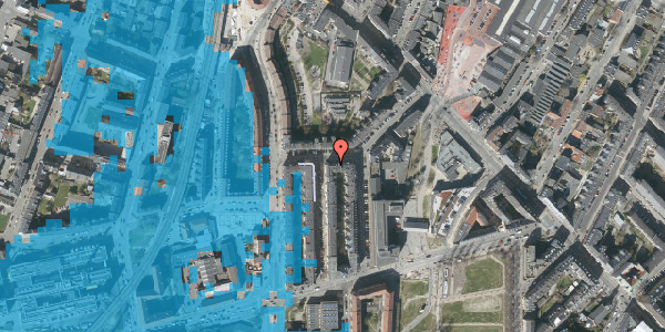 Oversvømmelsesrisiko fra vandløb på Fredensborggade 3, 2200 København N