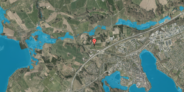 Oversvømmelsesrisiko fra vandløb på Skanderborgvej 147, 8660 Skanderborg