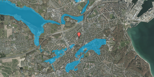 Oversvømmelsesrisiko fra vandløb på Skanderborgvej 158, 8260 Viby J