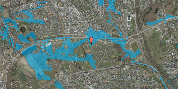 Oversvømmelsesrisiko fra vandløb på Kværulantstien 204, 2605 Brøndby