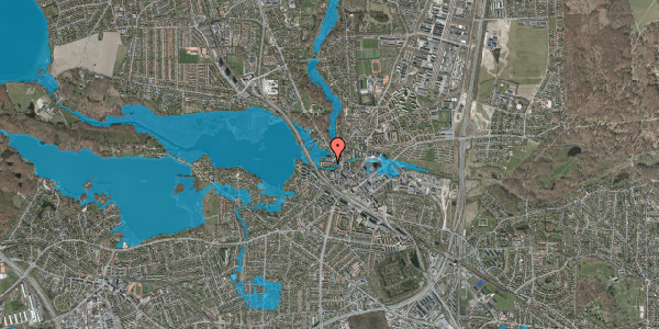 Oversvømmelsesrisiko fra vandløb på Rustenborgvej 7A, 2800 Kongens Lyngby