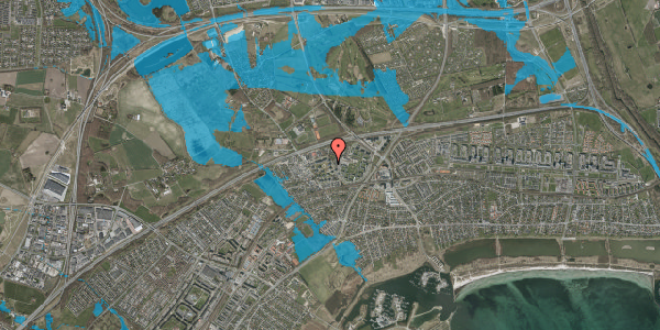 Oversvømmelsesrisiko fra vandløb på Amalieparken 16, 2. 2, 2665 Vallensbæk Strand